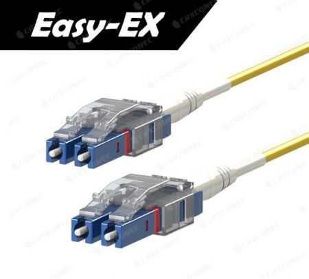 Cable óptico Easy-EX OS2 LC LC Dúplex LSZH 1M - Cable de parcheo de fibra OS2 LC a LC.